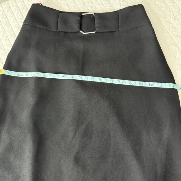 Hugo Boss Womens Black Belted Skirt Size 6 Elegant & Timeless - Picture 10 of 12